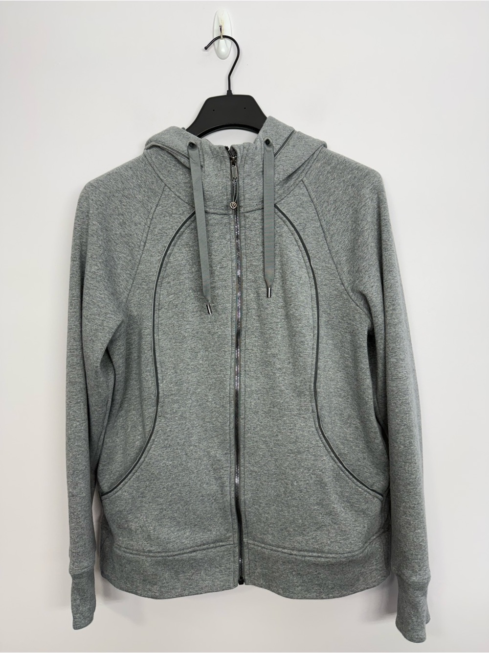 193: Lululemon Scuba Full-Zip Hoodie *Plush Heathered Medium Grey Size 14